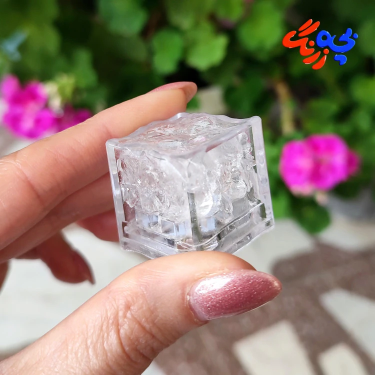 اسباب بازی یخ رنگی چراغدار تک عددی سایز ۲/۵در۲/۵ سانتیمتر