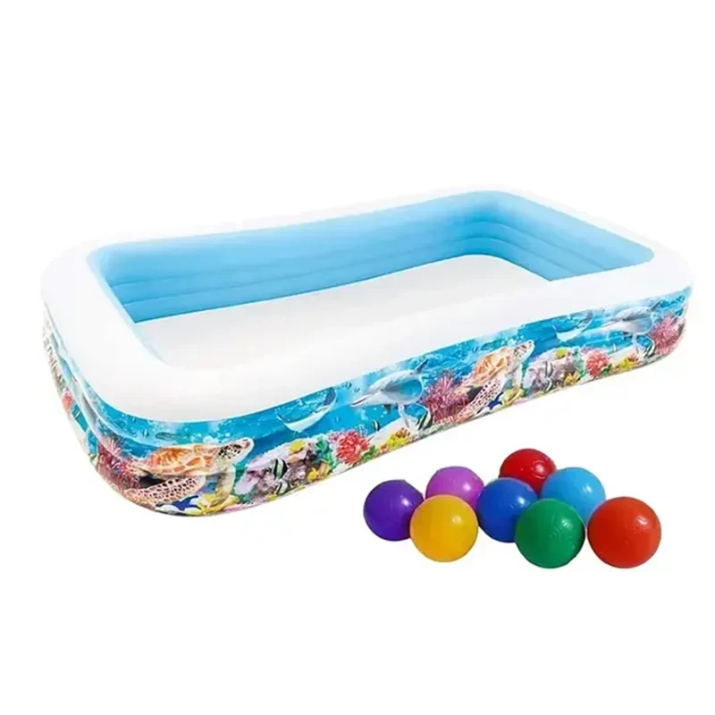 استخر بادی سه متری طرح آکواریوم اینتکس intex 58485