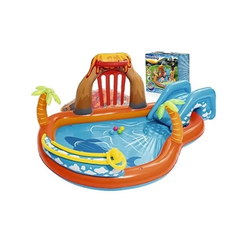 استخر بادی کودک سرسره دار طرح دریاچه Bestway 53069