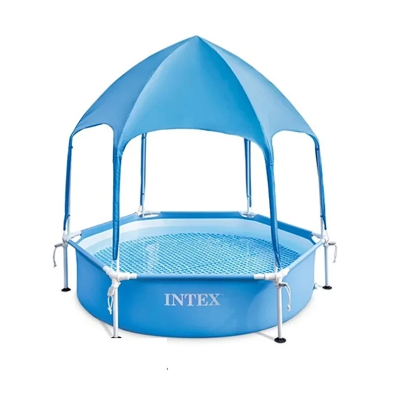 استخر پیش ساخته فریمی کودک سایبان دار intex 28209