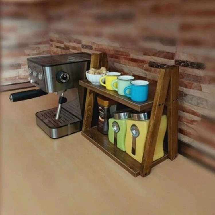 استند آشپزخانه ترکیبی از چوب و MDFمدل پارس کد ms9 دارای رنگبندی