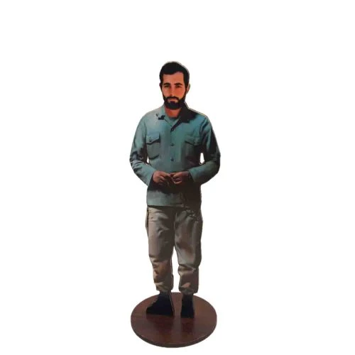 استند(شهید باکری) تندیس کوچک رومیزی قابل استفاده به صورت دکوری در محل کار و منزل کد 20700613