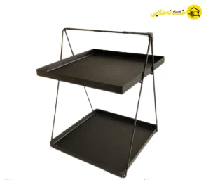 استند مشکی2 طبقه مربع بزرگ