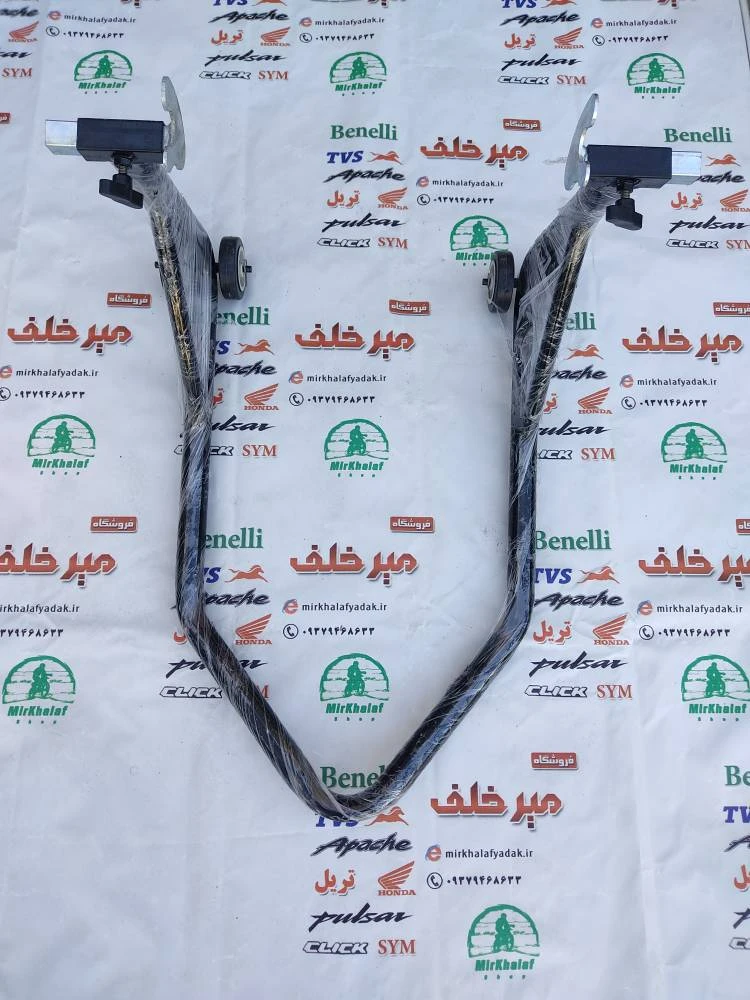 استند چرخ دار (جک) چرخ عقب انواع موتورسیکلت ضخیم مشکی