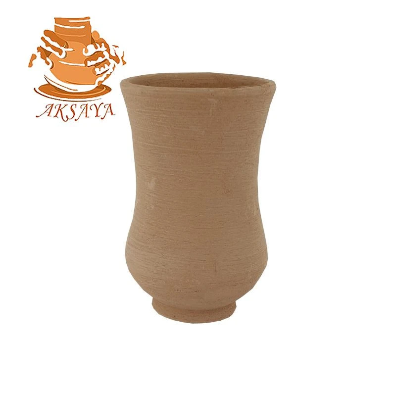 استکان سفالی خام مدل شاه عباسی