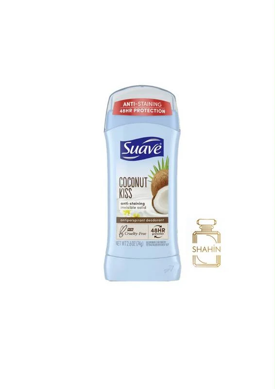 استیک صابونی ضد تعریق زنانه سواو مدل کوکونات کیس(نارگیل) Suave Stick Antiperspirant Coconut Kiss