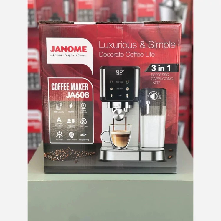 اسپرسو ساز ژانومه مدل JA608 حرفه ای و نیمه صنعتی