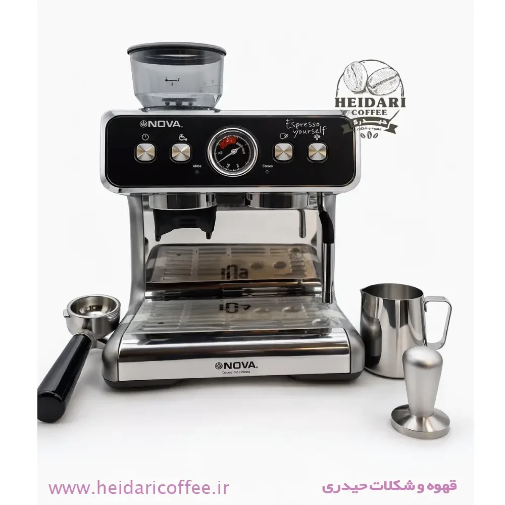 اسپرسوساز نوا مدل NCM-163EXPGR آسیاب‌دار – Nova Espresso Machine