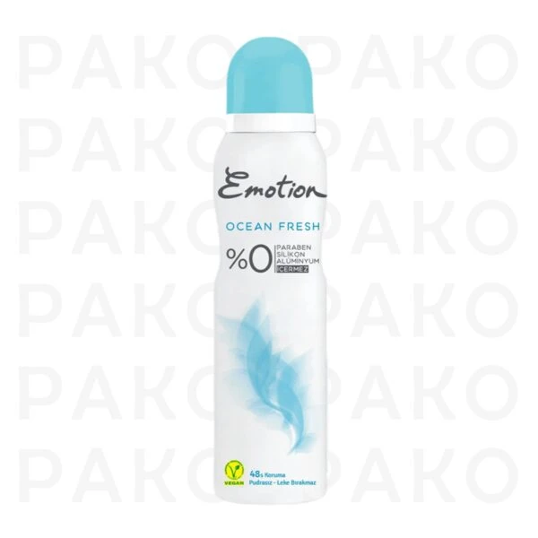 اسپري دئودورانت زنانه ايموشن Emotion مدل Ocean Fresh حجم 150 ميل