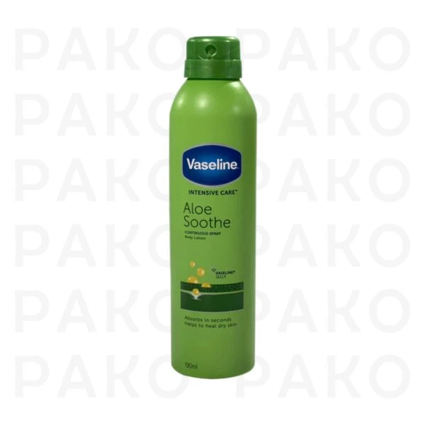 اسپري لوسيون بدن آلوئه وراي وازلين 190 ميل vaseline