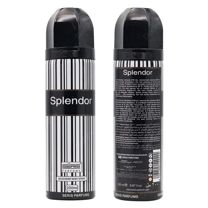 اسپری ادکلنی بدن مردانه رایحه اسپلندور اورجینال ۲۰۰میل
