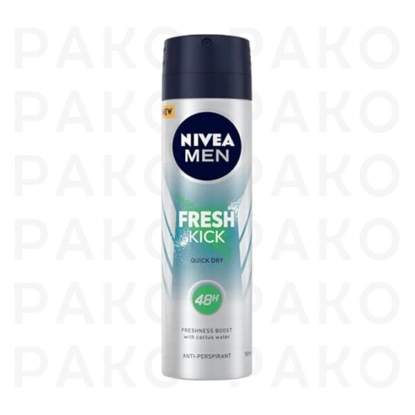 اسپری بدن مردانه نیوا مدل Cool Kick Fresh اورجینال حجم 150 میلی لیتر nivea