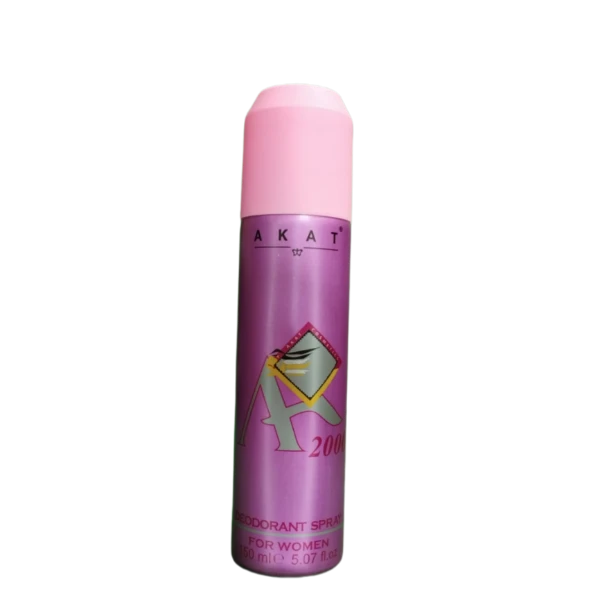 اسپری خوشبو کننده بدن آکات صورتی DEODORANT SPRAY AKAT حجم 150میل اصلی