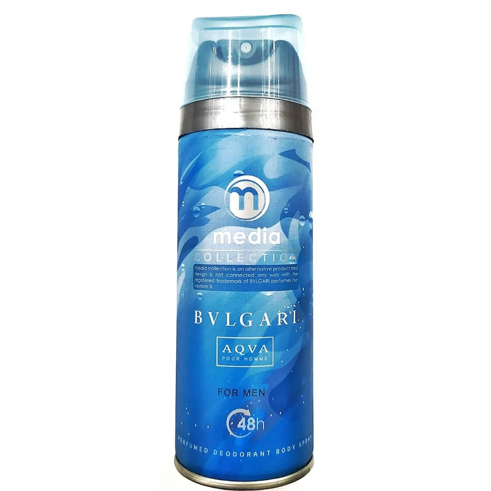 اسپری خوشبو کننده بدن مدیا مدل بولگاری bvlgari