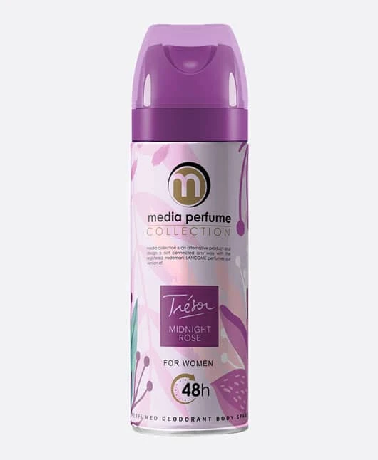اسپری خوشبو کننده بدن مدیا مدل میدنایت رز Teresor Midnight Roze