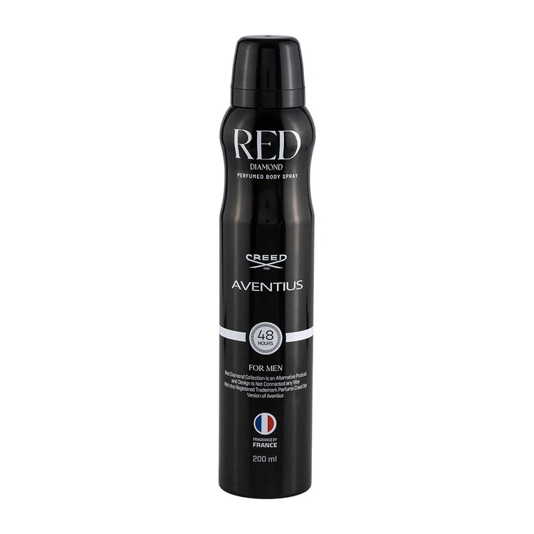 اسپری خوشبوکننده بدن مردانه رد دایموند Red Diamond مدل اونتوس Aventius حجم 200 میلی لیتر