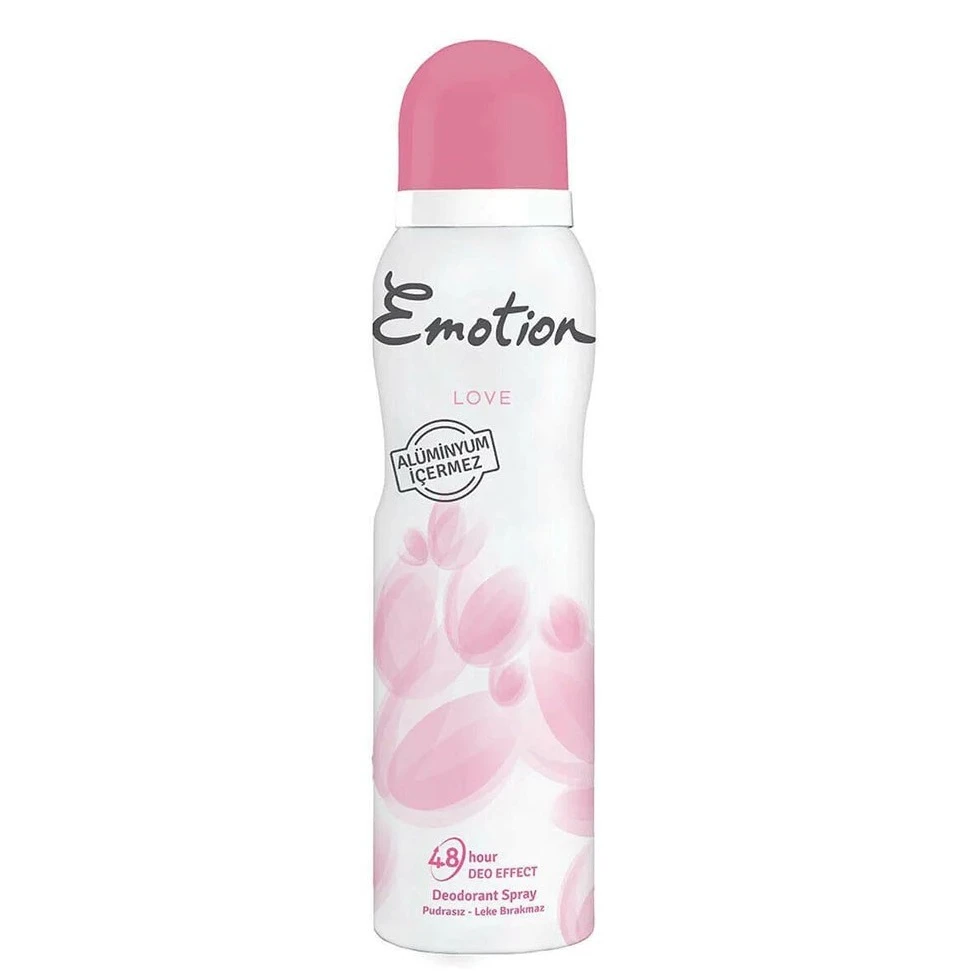 اسپری دئودورانت ایموشن Emotion زنانه 48 ساعته مدل Love حجم 150 میل اصل و اورجینال