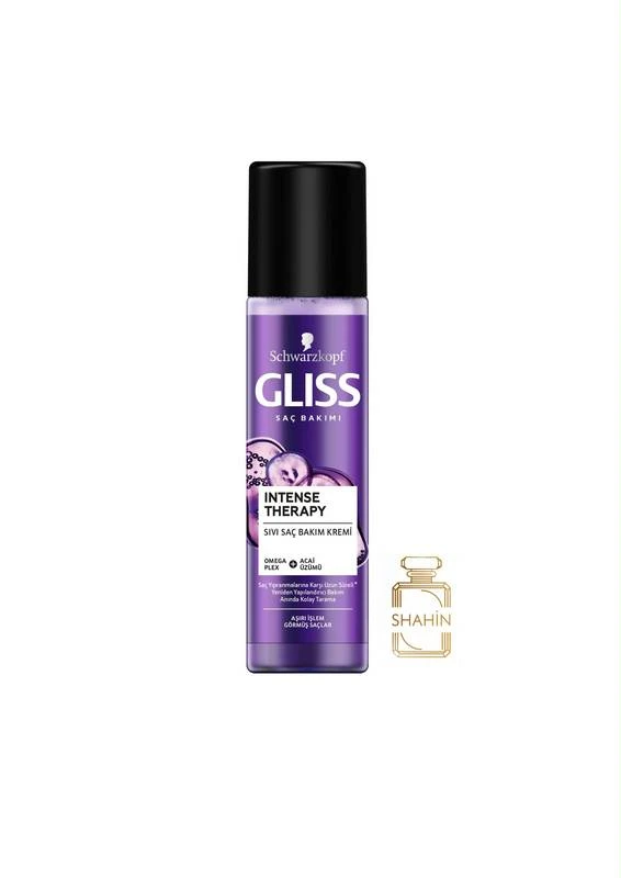 اسپری دوفاز ترمیم کننده و تقویت کننده مو مناسب موهای آسیب دیده گلیس Gliss Intense Therapy Spray