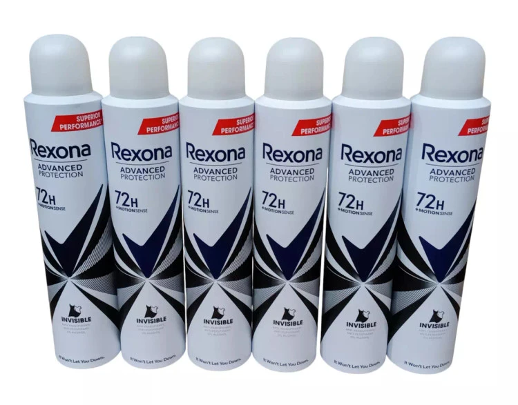 اسپری رکسونا Rexona Invisible ضد تعریق 72 ساعته با فناوری MotionSense
