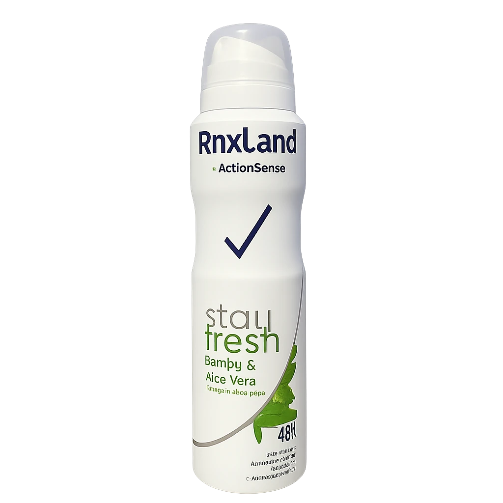 اسپری زنانه رنکسلند Rnxland رایحه Stay Fresh مدل Bambu and Aloe Vera حجم 150 میل اصل و اورجینال