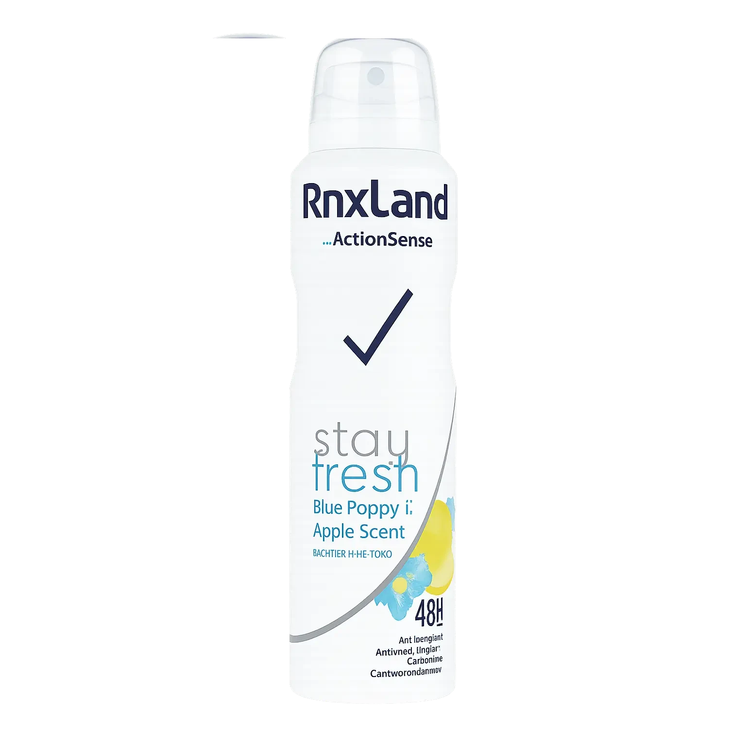 اسپری زنانه رنکسلند Rnxland رایحه Stay Fresh مدل Blue Poppy & Apple Scent حجم 150 میل اصل و اورجینال
