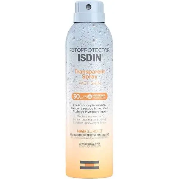 اسپری ضد آفتاب ایزدین مدل TRANSPARENT WET SKIN