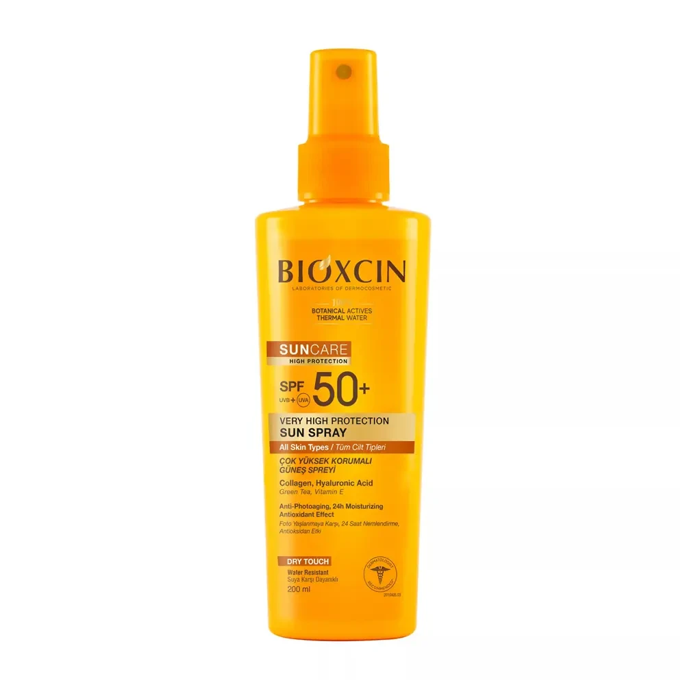 اسپری ضد آفتاب بیوکسین با SPF50 مناسب انواع پوست حجم 200 میل