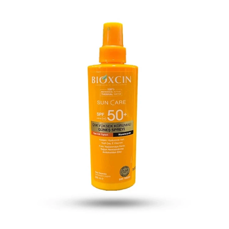 اسپری ضد آفتاب بیوکسین با spf +50 حجم 200 میل