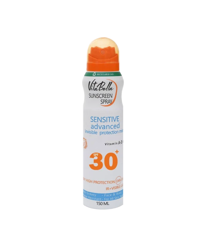 اسپری ضد آفتاب ویتابلا spf 30 بی رنگ | Vitabella