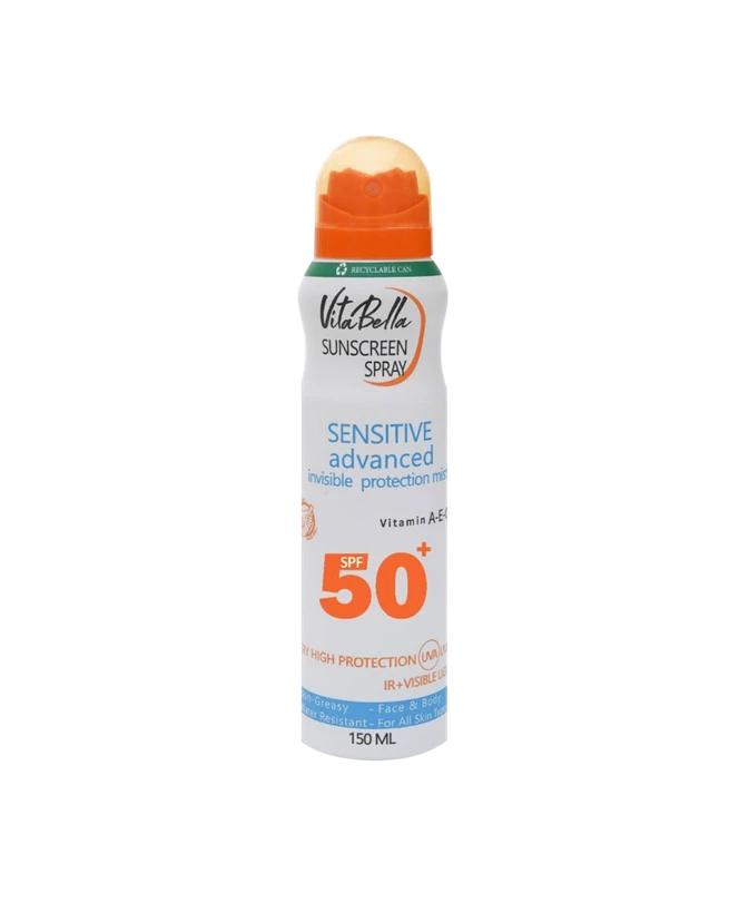 اسپری ضد آفتاب ویتابلا spf 50 بی رنگ | Vitabella