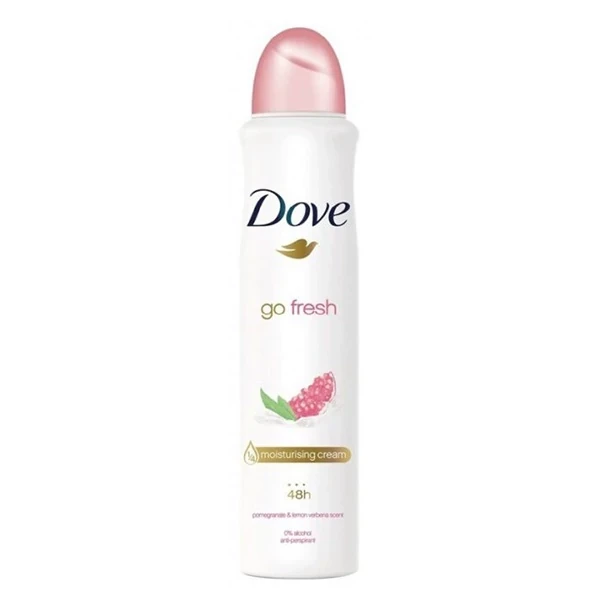 اسپری ضد تعریق 48 ساعته داو با رایحه انار و علف لیمو مدل GO FRESH حجم 250 میل