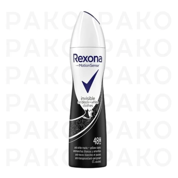 اسپری ضد تعریق invisible on black & white clothes رکسونا Rexona