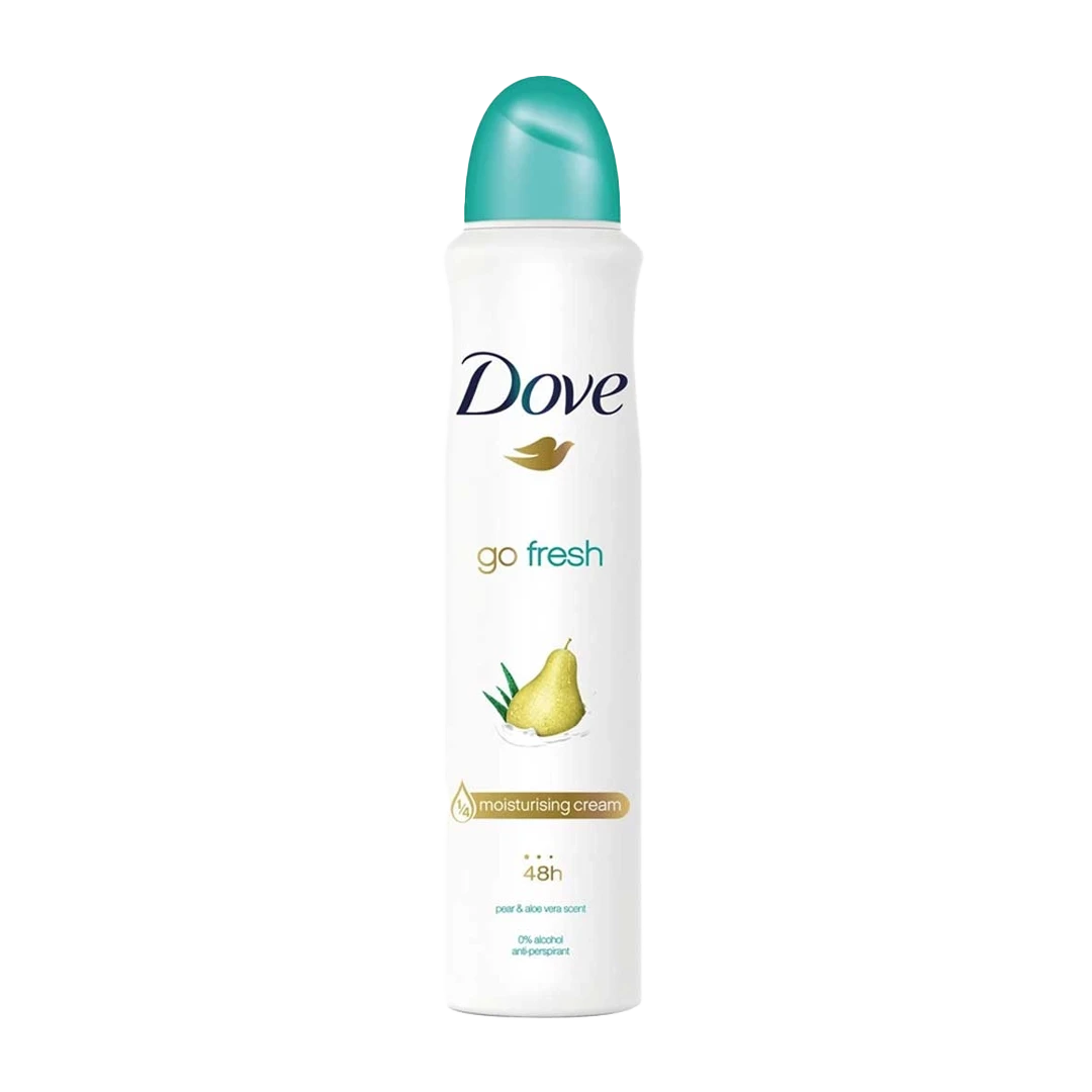 اسپری ضد تعریق زنانه داو مدل Go fresh با عصاره گلابی pear & aloe vera scent