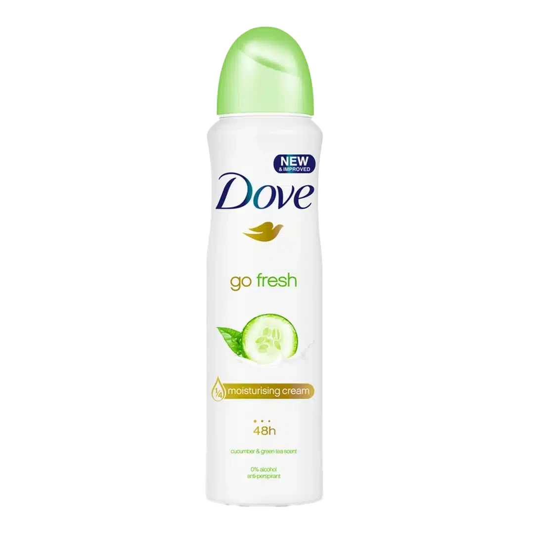 اسپری ضد تعریق زنانه داو مدل go fresh خیار و چای سبز cucumer & green tea scent