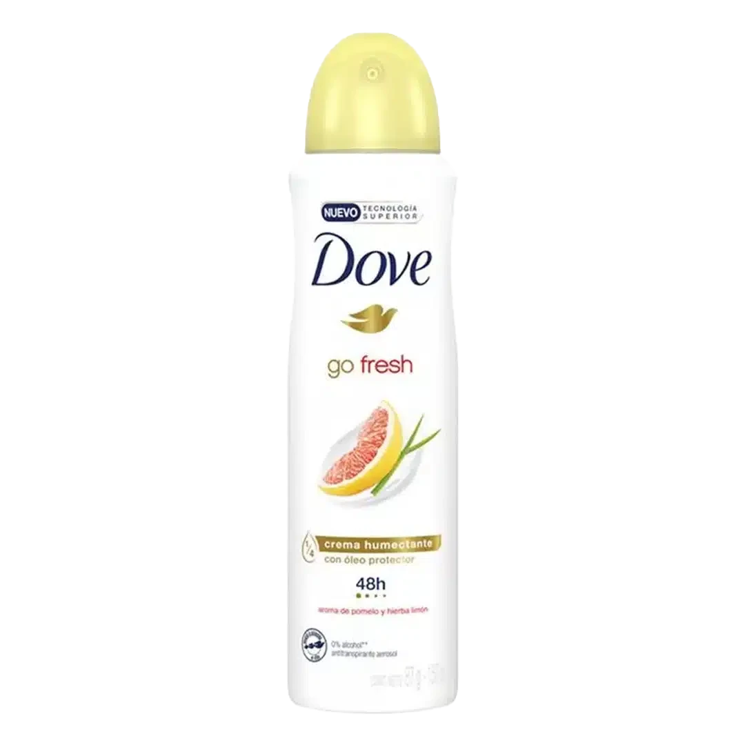 اسپری ضد تعریق زنانه داو مدل go fresh عصاره گریپ فروت و برگ لیمو grapefruit & lemongrass scent