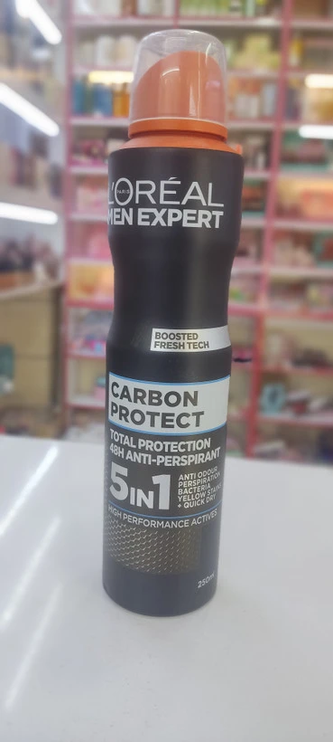 اسپری ضد تعریق لورآل کربن پروتکت Carbon Protect 5×1 حجم250ml