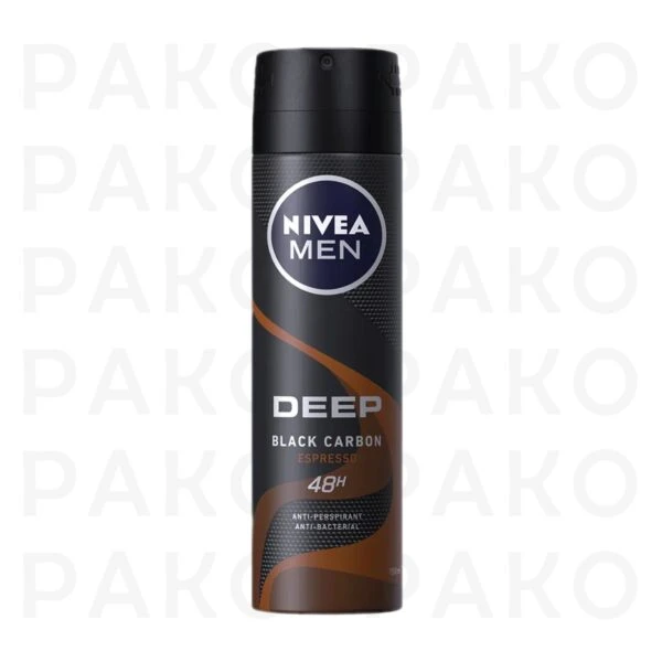 اسپری ضد تعریق مردانه نیوا مدل deep black carbon espresso nivea