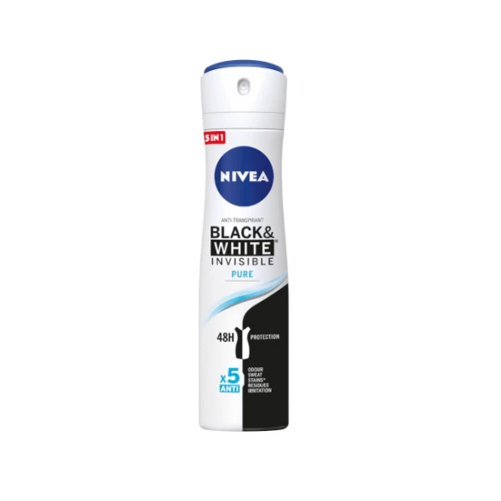 اسپری ضد تعریق نیوا NIVEA زنانه مدل BLACK WHITE INVISIBLE FRESH حجم 150میل