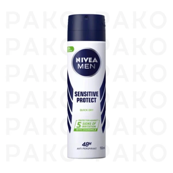 اسپری ضد تعریق نیوا Nivea مدل Sensitive Protect Quick Dry حجم 150 میلی لیتر