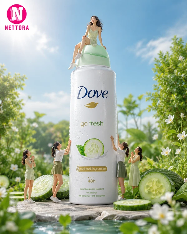 اسپری ضدتعریق داو Go Fresh رایحه خیار و چای سبز Döve