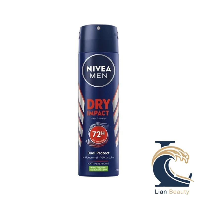 اسپری ضدتعریق مردانه مدل Dry Impact حجم ۱۵۰ میل | N.I.V.E.A MEN Dr