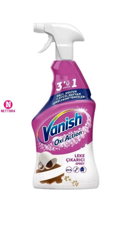 اسپری لکه‌بر سه کاره مبل و صندلی ونیش Vanish Oxi Action حجم 500 میلی‌لیتر