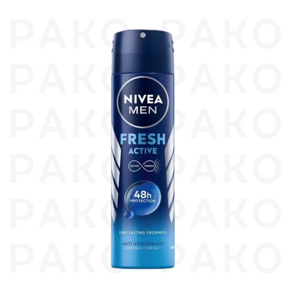 اسپری مردانه fresh active فاقد آلمینیوم نیوا 150 میل nivea