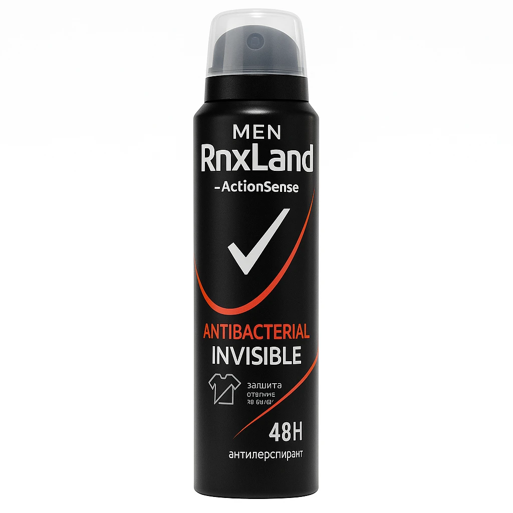 اسپری مردانه رنکسلند Rnxland رایحه Antibacterial +Invisible حجم 150 میل اصل و اورجینال