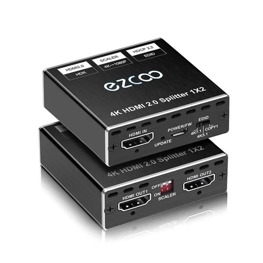 اسپلیتر 1به2 HDMI 4K ورژن 2.0برند ezcoo اورجینال امازون المان