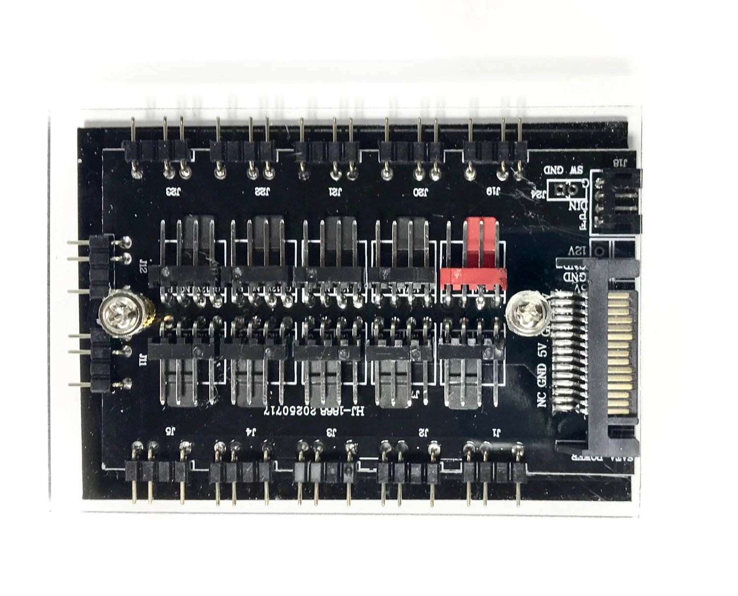 اسپلیتر و هاب فن PWM و نورپردازی ARGB طرح راگ دارای تغذیه SATA مدل ROG ARGB + Fan PWM Splitter Hub with SATA Interface
