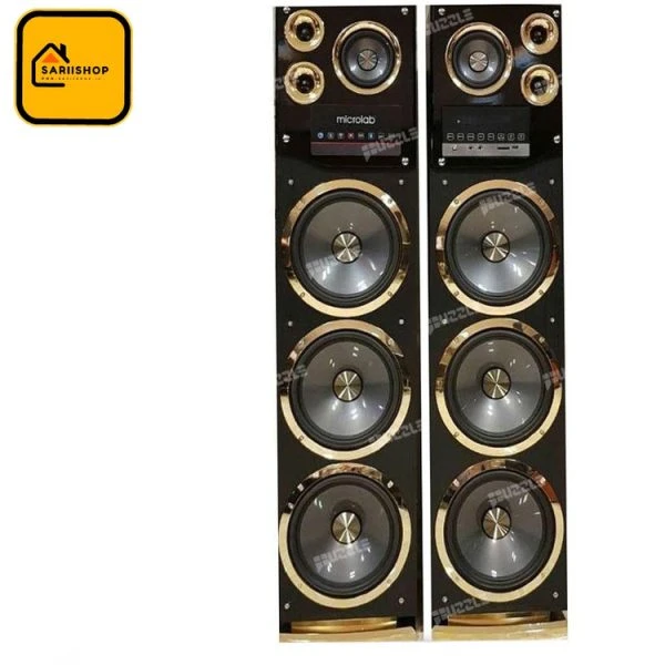 اسپیکر ایستاده میکرولب مدل Microlab M310104CY LEFT مشکی طلایی