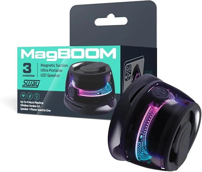اسپیکر بلوتوث مغناطیسی LED مدل MagBOOM فونیسیا | آمازونیکس