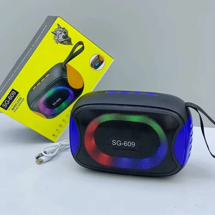 اسپیکر بلوتوثی شارژی مدل SG-609 رقص نور دار RGB