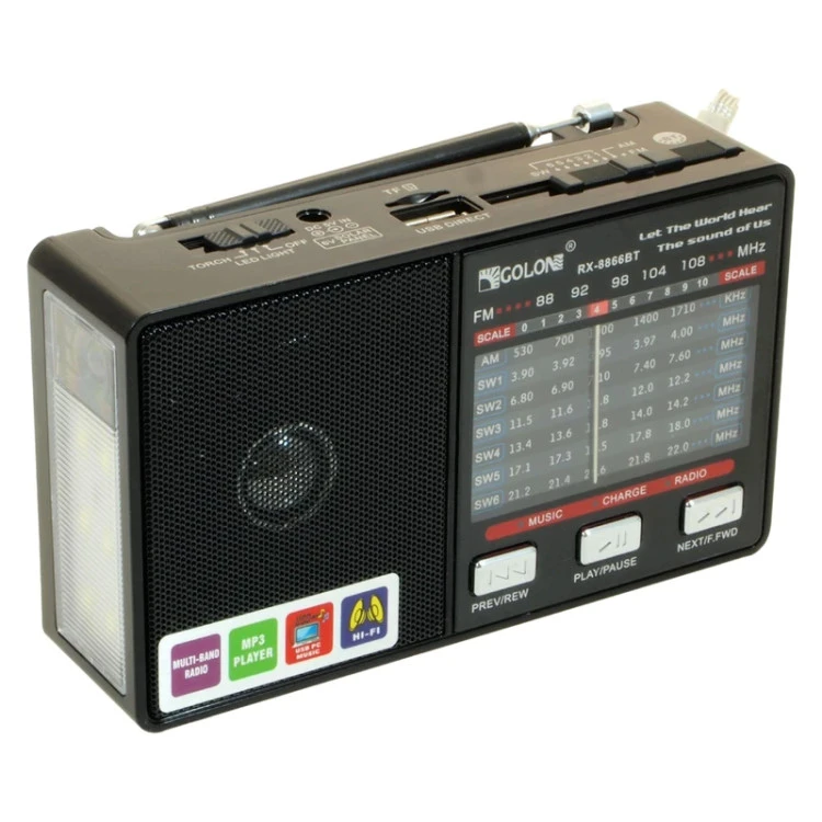 اسپیکر بلوتوثی قابل حمل گولون مدل RX-8866BT